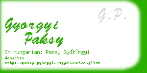 gyorgyi paksy business card